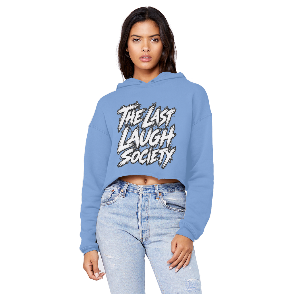 The Last Laugh Society Cropped Raw Edge Boyfriend Hoodie