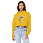 TRASH CAN MAN Cropped Raw Edge Boyfriend Hoodie