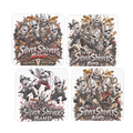 The Silver Shivers Band Hardboard Coaster Set of 4