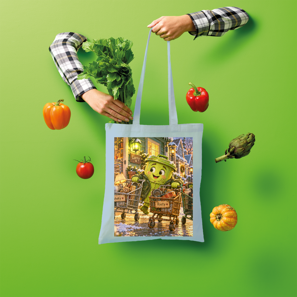 Trash Can Row Shopper Tote Bag