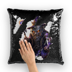angry can man Sequin Cushion Cover