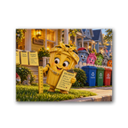 Trash Can Row – Premium Stretched Canvas