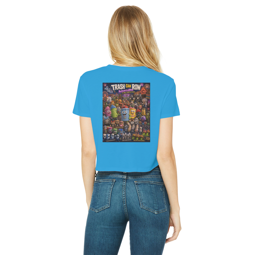 Trash Can Row: Concert for a Lifetime – Classic Women's Cropped Raw Edge T-Shirt