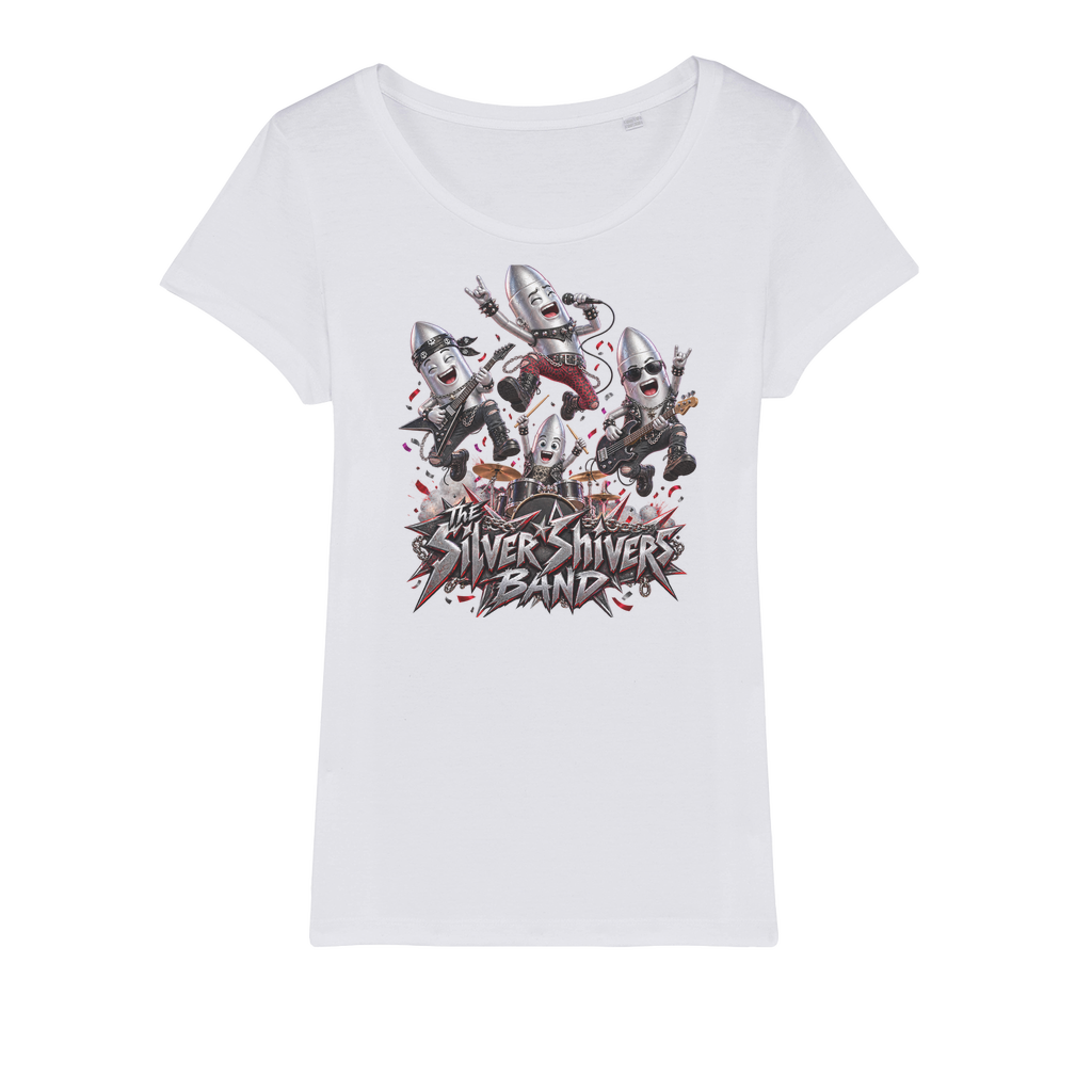 The Silver Shivers Band Organic Jersey Womens T-Shirt