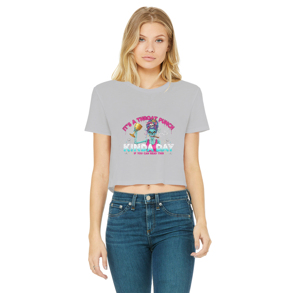 AOP Classic Women's Cropped Raw Edge T-Shirt