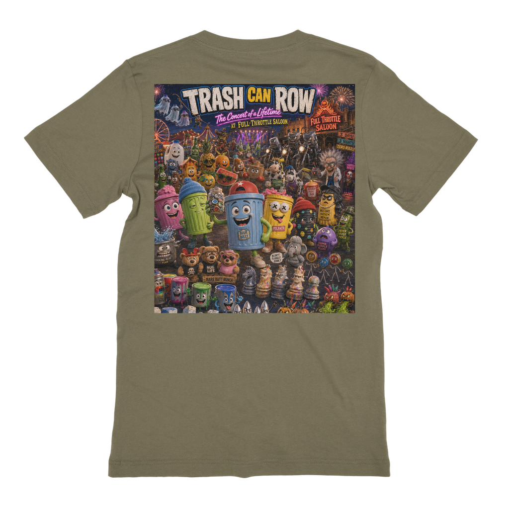Trash Can Row: Concert for a Lifetime – Premium Jersey Adult T-Shirt