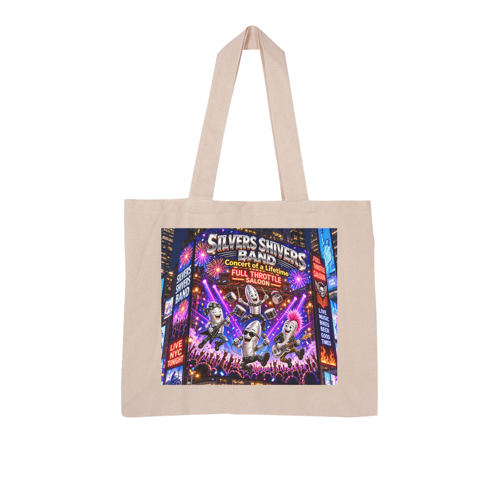 The Silver Shivers Band Large Organic Tote Bag