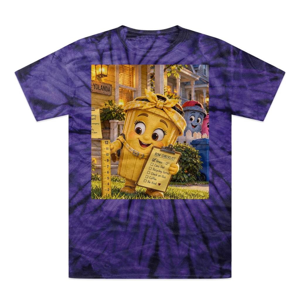 Trash Can Row Tonal Spider Tie-Dye T-Shirt