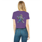Falling Rocks COllection Classic Women's Cropped Raw Edge T-Shirt
