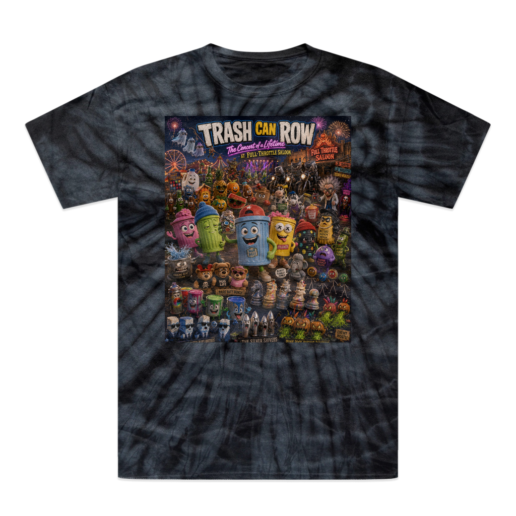 Trash Can Row CONCERT FOR A LIFETIME Tonal Spider Tie-Dye T-Shirt