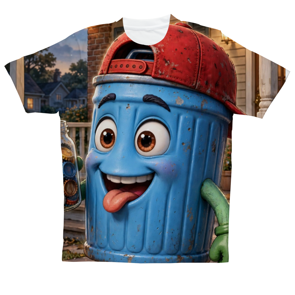 Trash Can Row – Sublimation Performance Adult T-Shirt