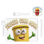 TRASH CAN MAN Single Placemat and Coaster Set