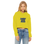 ANGRY CAN MAN 2.0 Ladies Cropped Raw Edge Hoodie