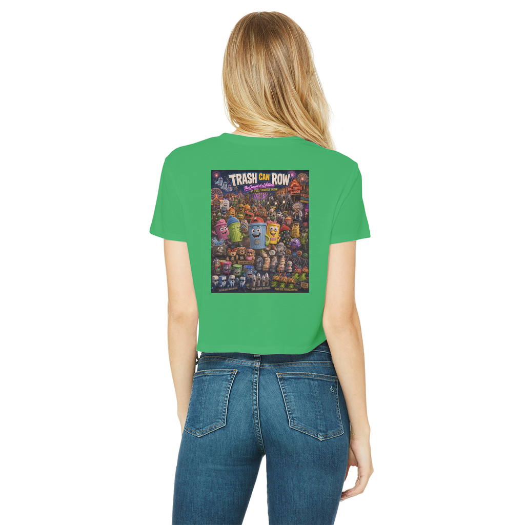 Trash Can Row: Concert for a Lifetime – Classic Women's Cropped Raw Edge T-Shirt
