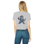 Falling Rocks COllection Classic Women's Cropped Raw Edge T-Shirt