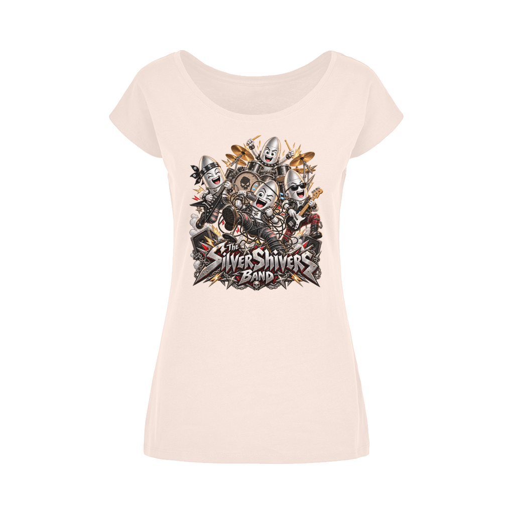 The Silver Shivers Band Wide Neck Womens T-Shirt XS-5XL