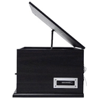 Victor State 7-in-1 Wood Music Center Graphite - Refurbished