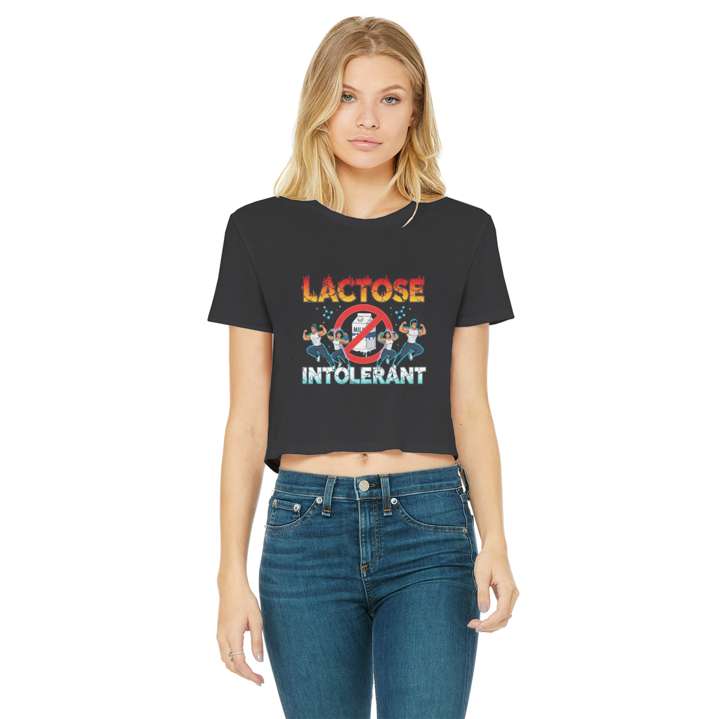 AOB Classic Women's Cropped Raw Edge T-Shirt
