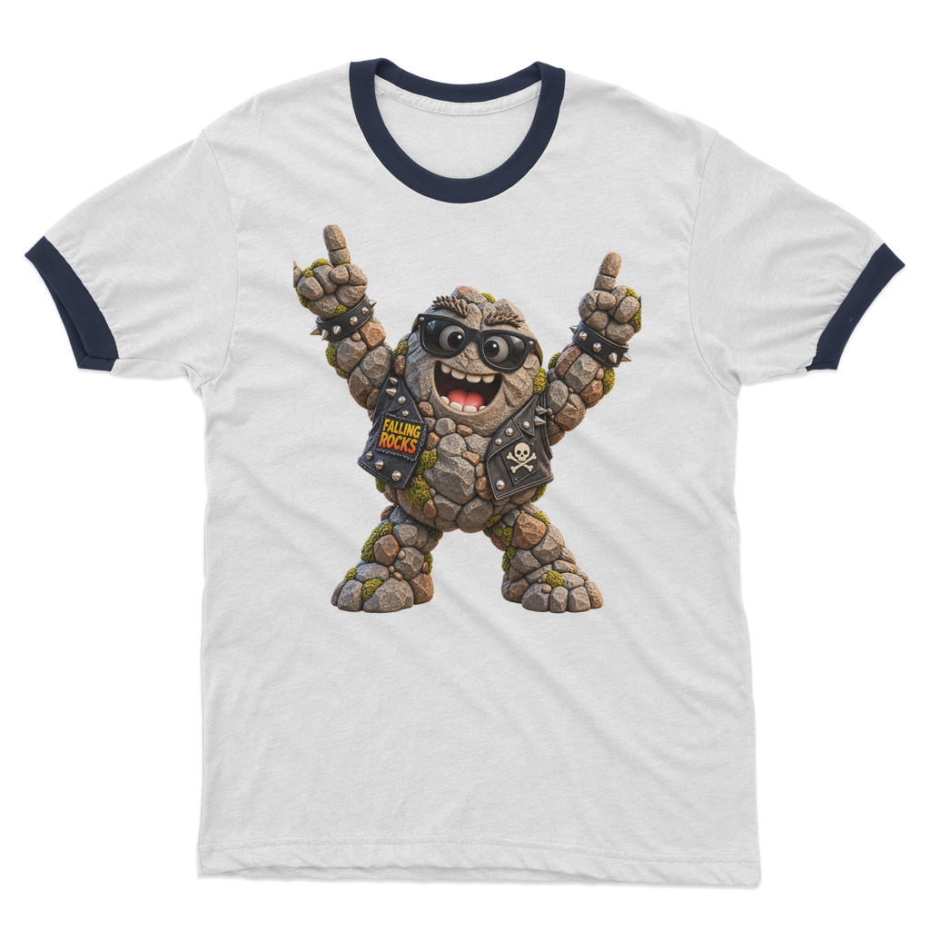 Falling Rocks COllection Adult Ringer T-Shirt