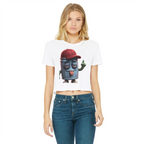 ANGRY CAN MAN 3.0 Classic Women's Cropped Raw Edge T-Shirt
