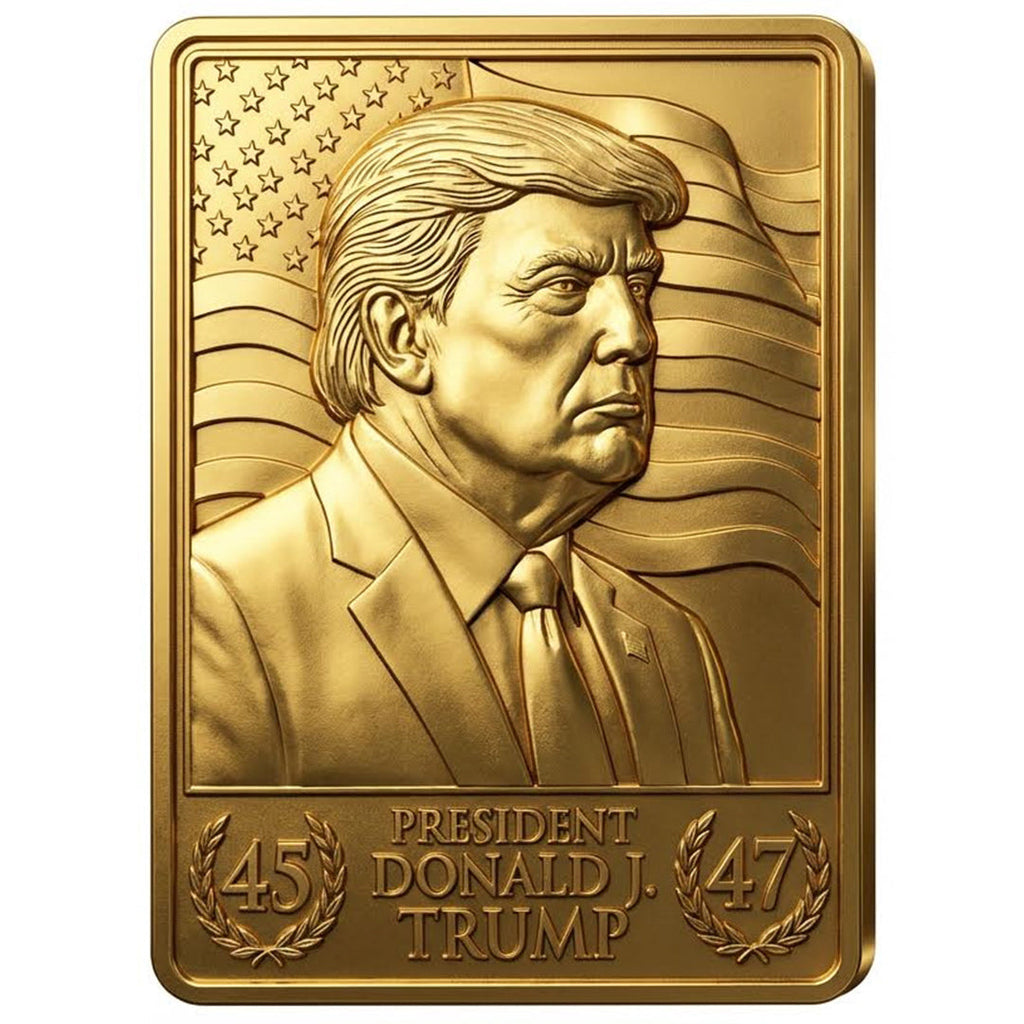 President Trump (45/47) 3D Gold Trading Card