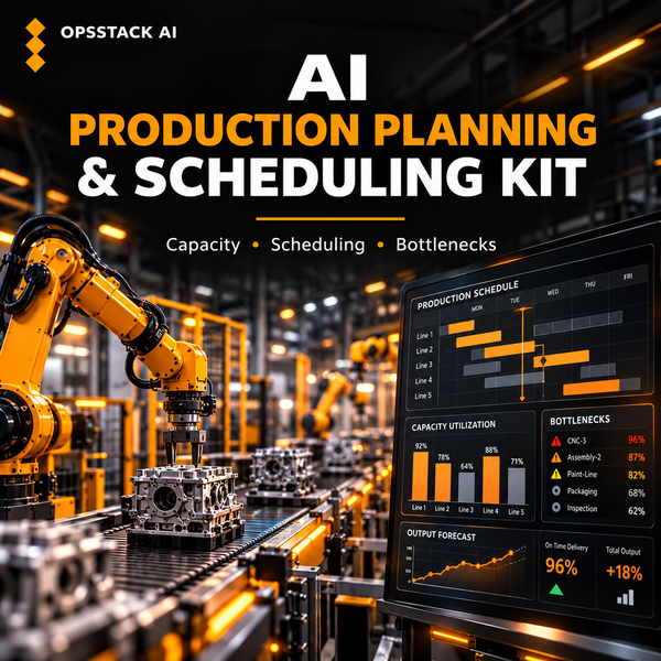 OpsStack AI Production Planning & Scheduling — Gumroad matching paid thumbnail