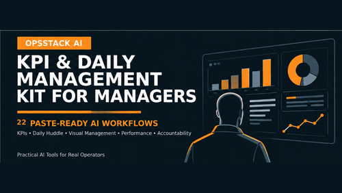 OpsStack AI KPI and Daily Management paid cover — 22 workflows