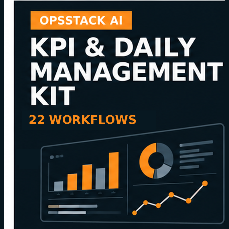 OpsStack AI KPI and Daily Management paid thumbnail — 22 workflows