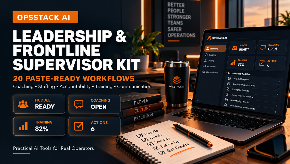 OpsStack AI Leadership and Frontline Supervisor paid cover