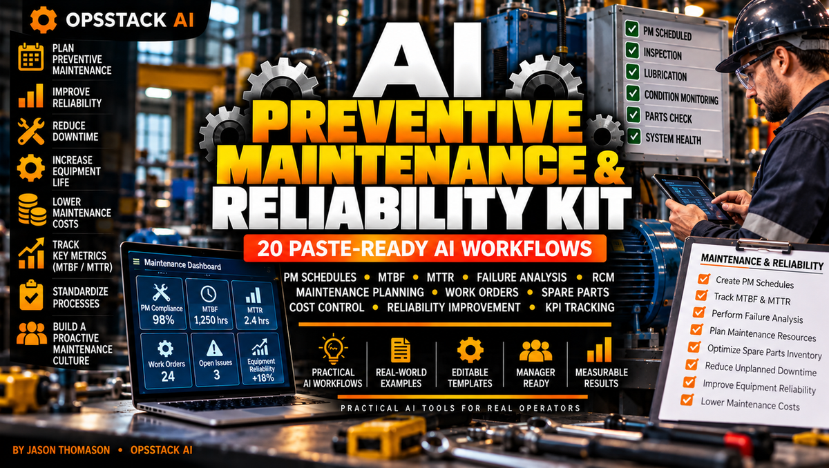 OpsStack AI Preventive Maintenance and Reliability Kit cover