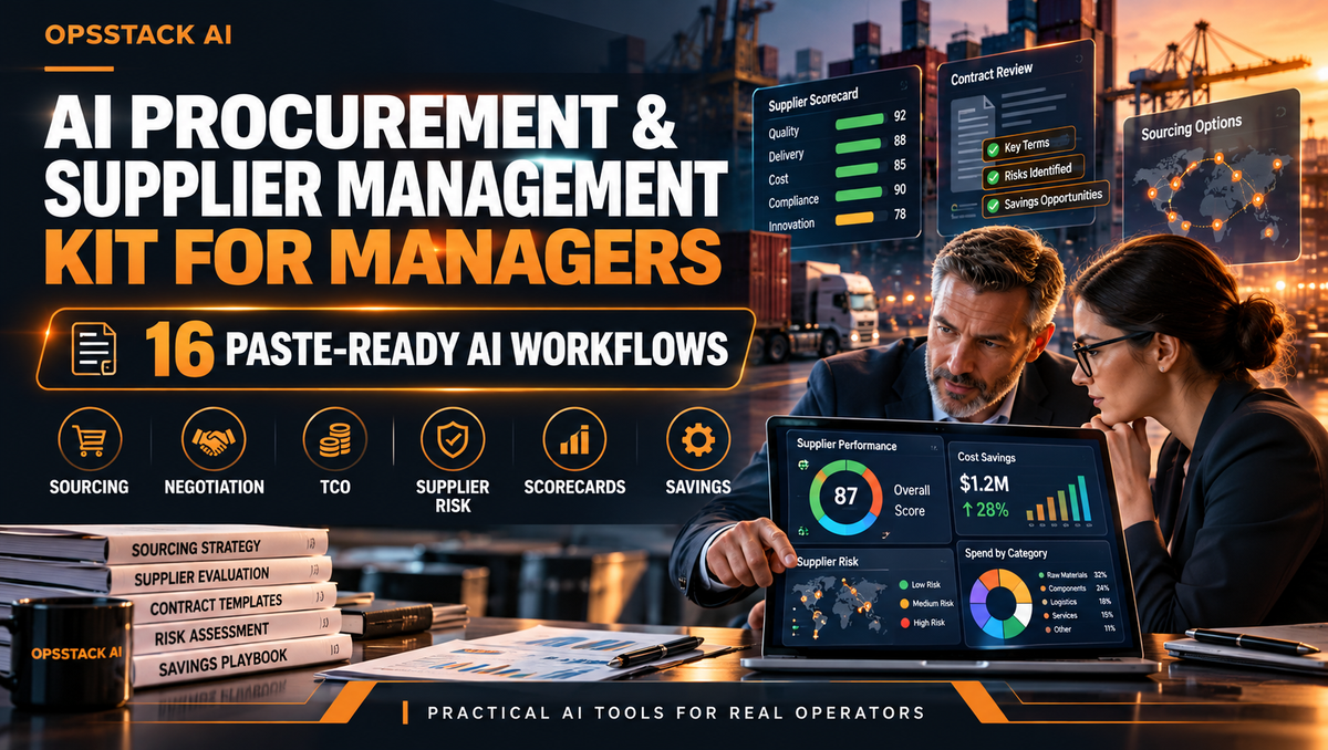 OpsStack AI Procurement and Supplier Management paid cover