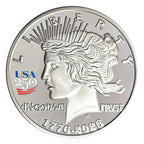 America's 250th Anniversary Peace Dollar Nickel Silver Proof Coin