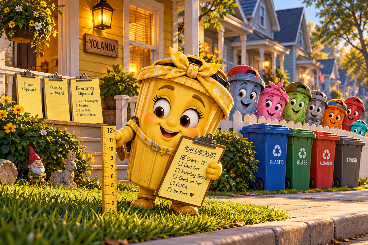 Trash Can Row - Yolanda's Colorful Row Checklist